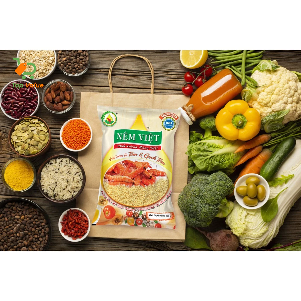 [Top Value] Hạt nêm thịt xương hầm và tủy thơm ngon Nêm Việt 2347123107 - gói 400g - 2