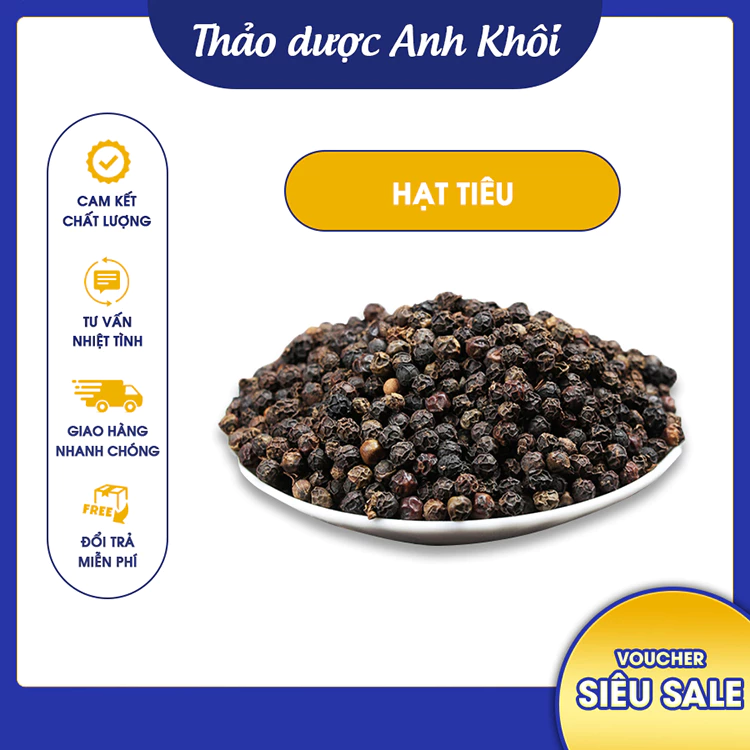 Hạt Tiêu Đen Tiêu Sọ Nguyên Chất Loại Ngon Thơm Nồng, Cay Nhẹ Làm Gia Vị Tiêu Hạt/Tiêu 100gram