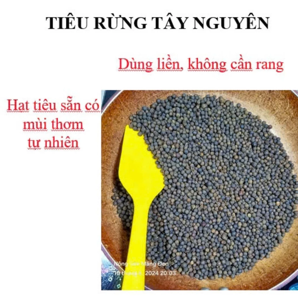 Tiêu đen nguyên hạt KHÔNG cay 100 gram tiêu rừng Tây Nguyên mùi sả chanh - 2