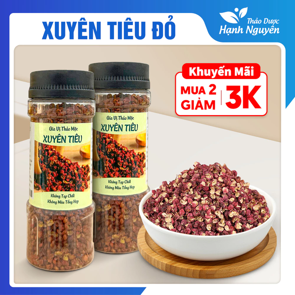 Xuyên tiêu đỏ 100g, hạt tiêu tứ xuyên, hoa tiêu làm lẩu cay - Thảo Dược Hạnh Nguyên