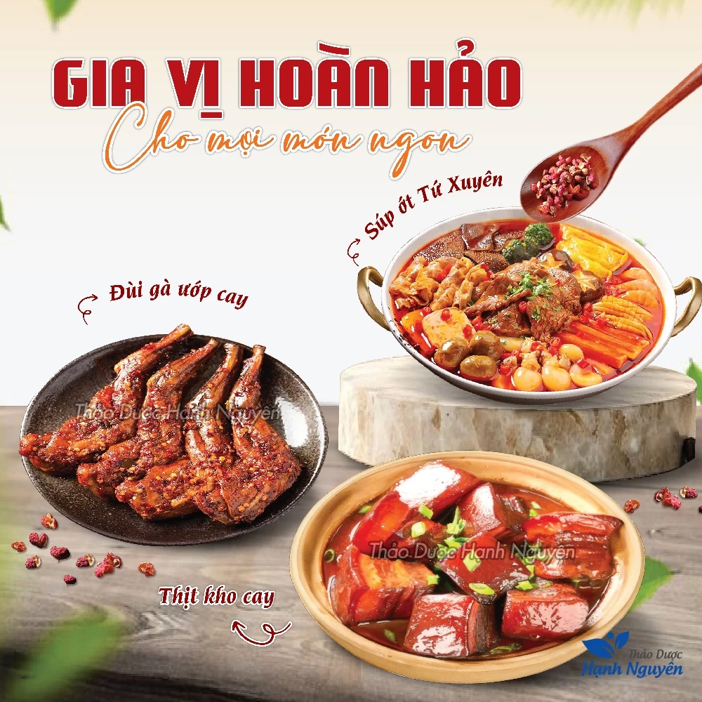 Xuyên tiêu đỏ 100g, hạt tiêu tứ xuyên, hoa tiêu làm lẩu cay - Thảo Dược Hạnh Nguyên - 2