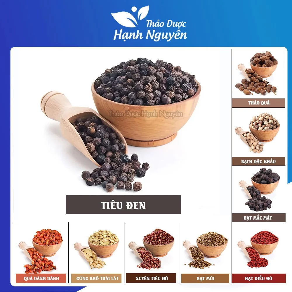 Hạt tiêu đen 100g, tiêu đen khô, nguyên hạt, cay thơm, gia vị nấu ăn, tẩm ướp, pha đồ chấm