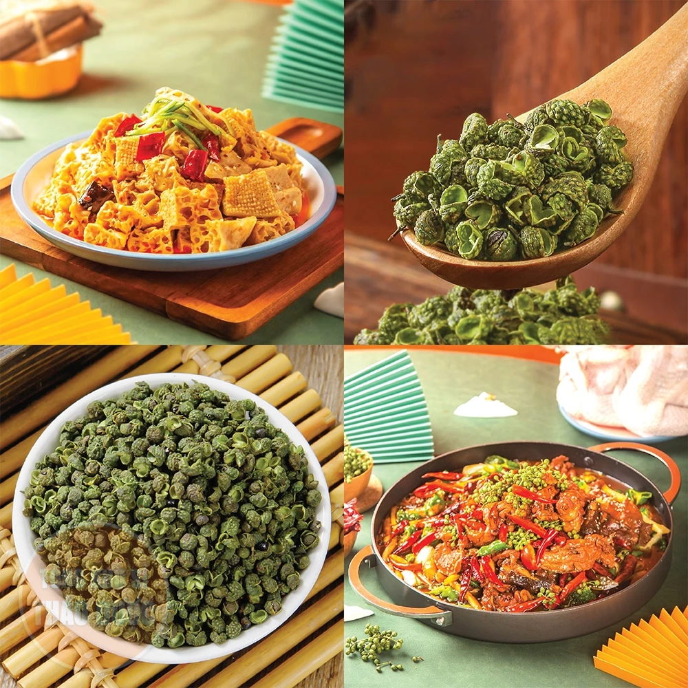 Xuyên tiêu xanh 100g, hạt tiêu tứ xuyên, cay tê, thơm, không lẫn tạp chất, gia vị món ăn Trung Hoa - 5