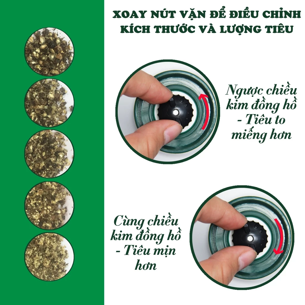 Natural tiêu đen hạt Phú Quốc - Cối xay tiêu 45gr Dh Foods - nêm ướp chế biến món ăn - 2