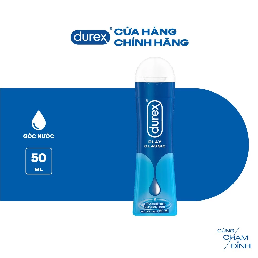 [MỚI] Gel bôi trơn Durex Classic gốc nước - Bao bì mới, cải tiến công thức thêm mượt mà, 50ML/chai