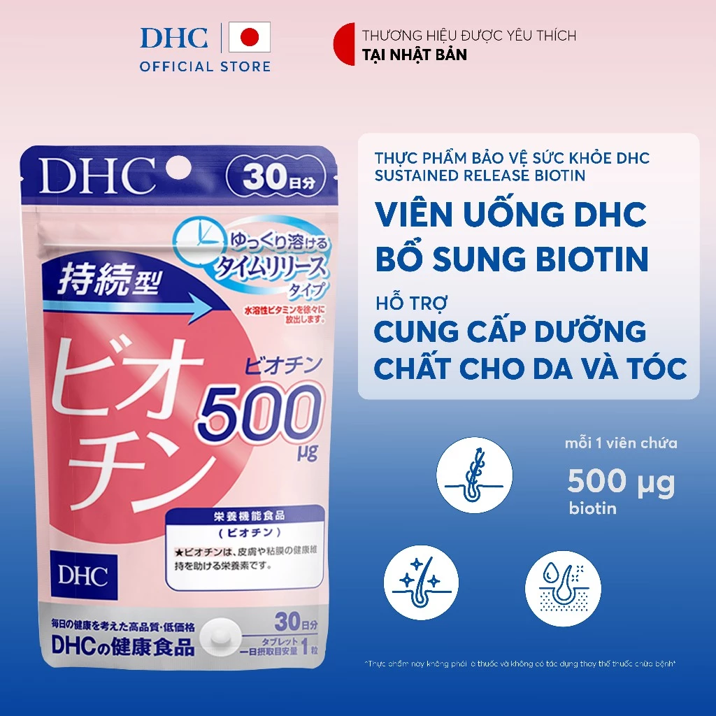 Viên uống DHC Biotin hỗ trợ tốt cho da và tóc (30 Ngày) - TPBVSK DHC Sustained Release Biotin - 2