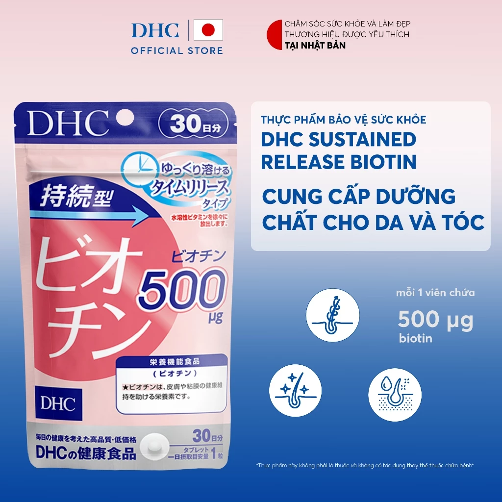 Viên uống DHC Biotin hỗ trợ tốt cho da và tóc (30 Ngày) - TPBVSK DHC Sustained Release Biotin - 3