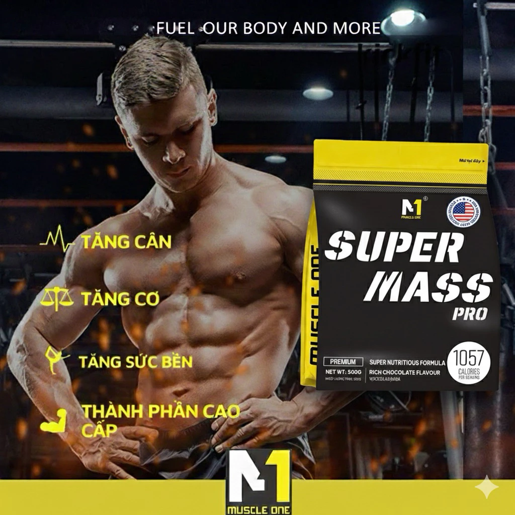 Bột Dinh Duỡng Muscle Mass Gainer AFIT 1 Kg + Quà Tặng 1 Bình Nước 500ml