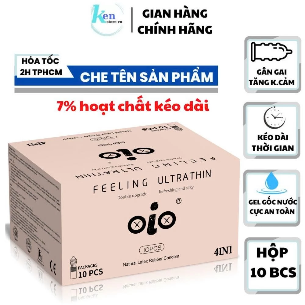 Bao cao su siêu mỏng OiO nhiều gel bôi trơn hỗ trợ kéo dài thời gian bcs chống xuất tinh sớm - 4