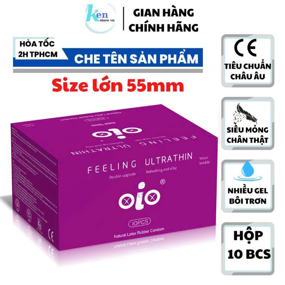 Bao cao su siêu mỏng OiO nhiều gel bôi trơn hỗ trợ kéo dài thời gian bcs chống xuất tinh sớm - 6