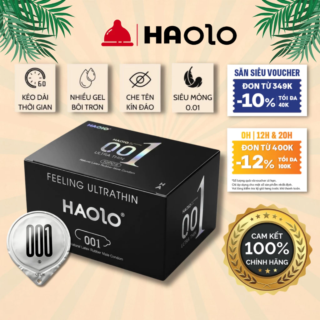 [𝗤𝘂𝗮̀ 𝘁𝗮̣̆𝗻𝗴] Bao cao su siêu mỏng kéo dài thời gian, bcs kéo dài thời gian cao cấp gân gai nhiều gel bôi trơn, 01 chiếc