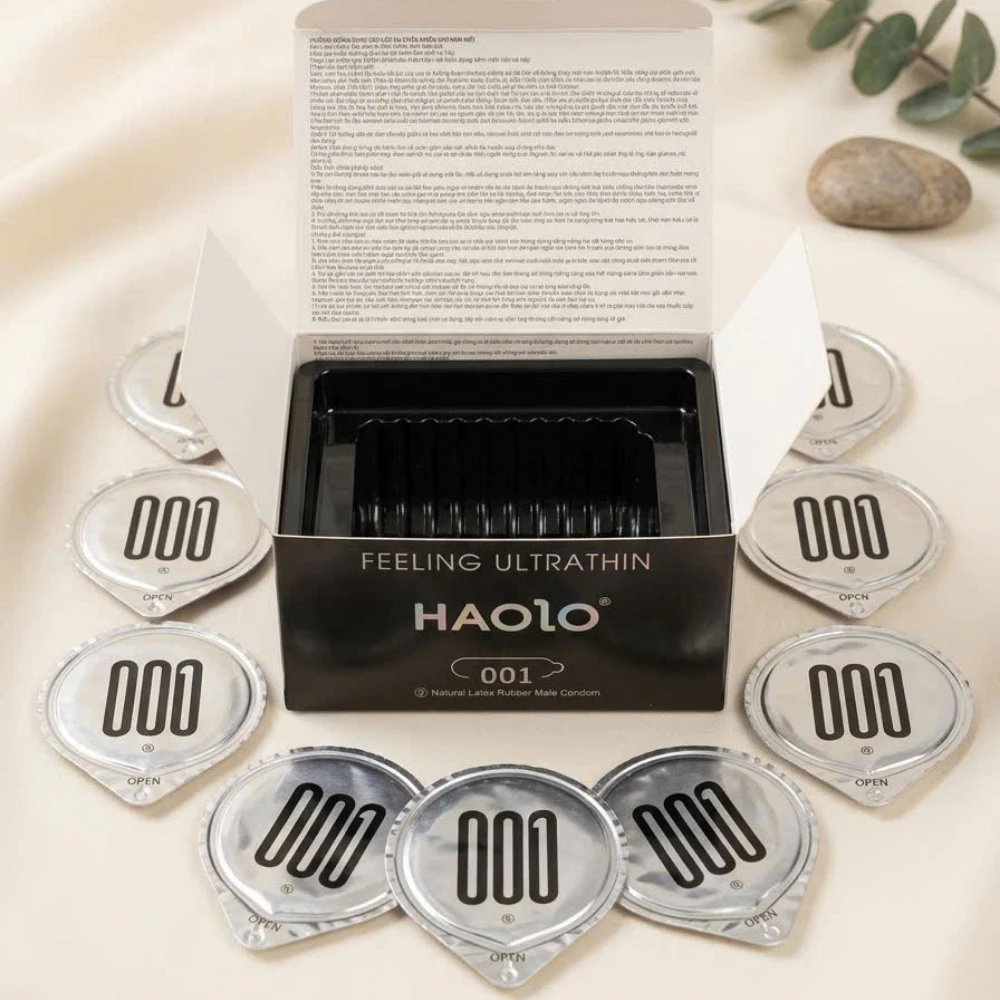[𝗤𝘂𝗮̀ 𝘁𝗮̣̆𝗻𝗴] Bao cao su siêu mỏng kéo dài thời gian, bcs kéo dài thời gian cao cấp gân gai nhiều gel bôi trơn, 01 chiếc - 3