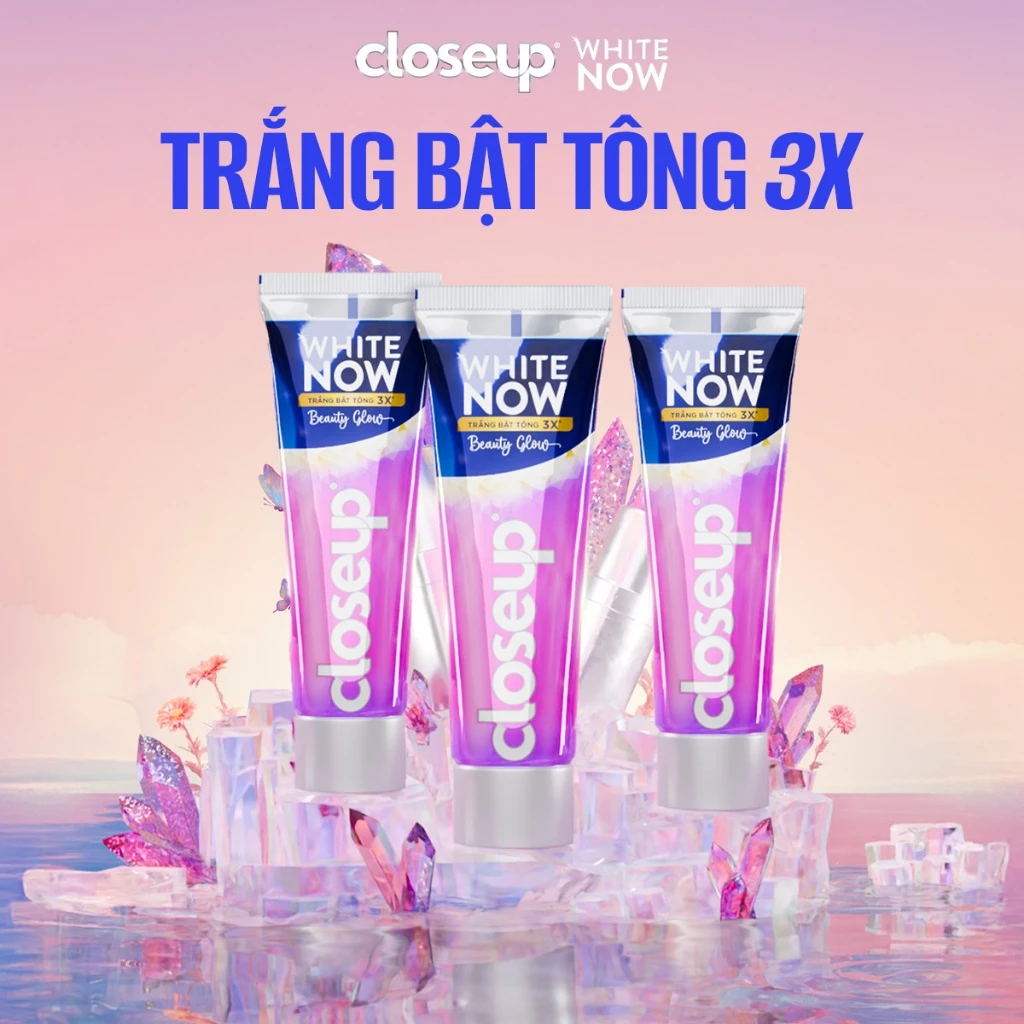 Combo 3 Kem đánh răng Closeup White Now - Trắng Bật Tông 3X TỨC THÌ với Công nghệ Ánh Sáng Xanh 100g - 3