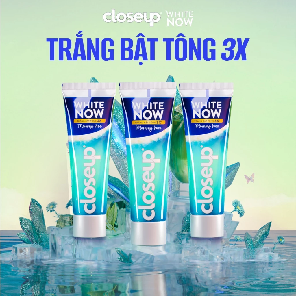 Combo 3 Kem đánh răng Closeup White Now - Trắng Bật Tông 3X TỨC THÌ với Công nghệ Ánh Sáng Xanh 100g - 4