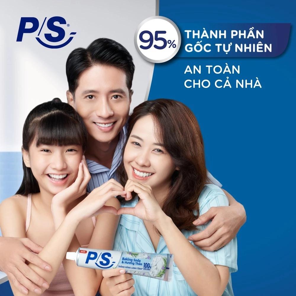 Bộ 3 Kem đánh P/S Răng Trắng Lành Tính - 100% Kiểm Chứng 230g/hộp - 4