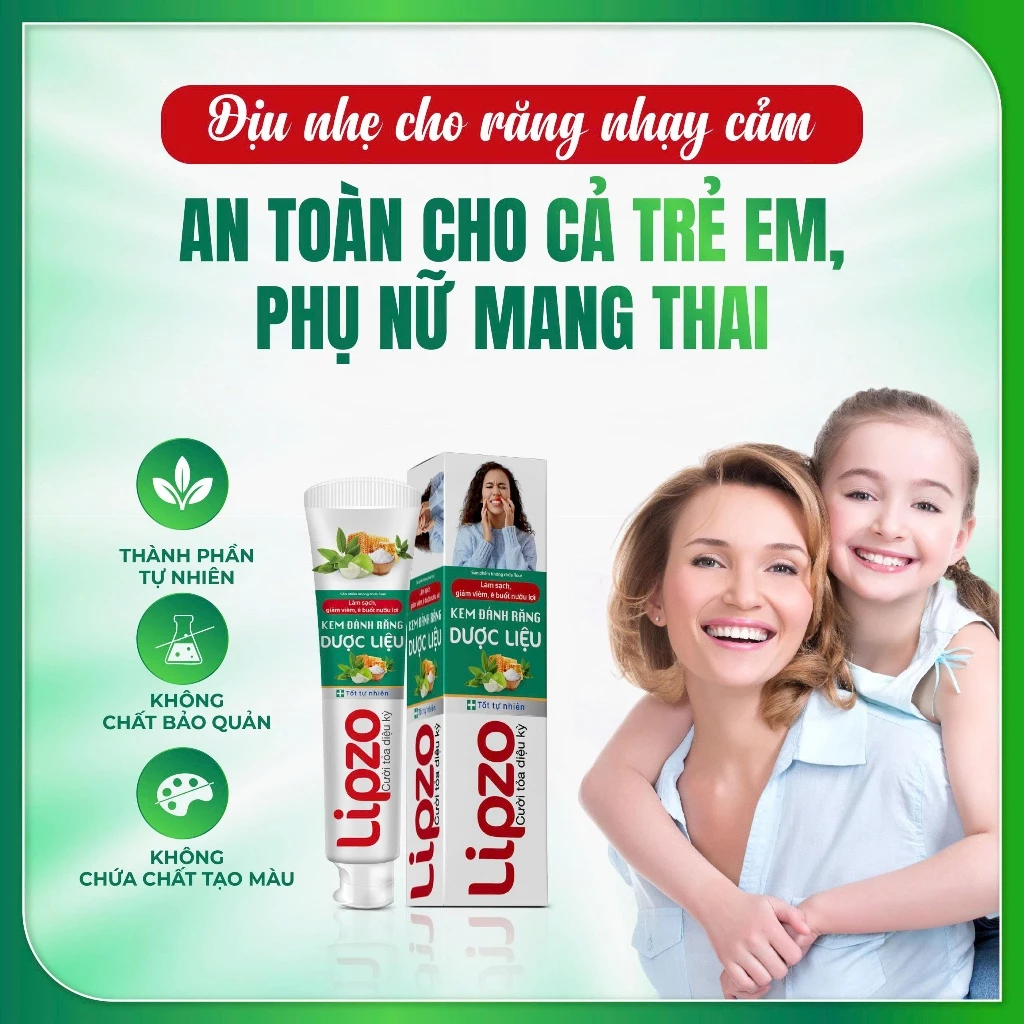 [Combo 1-3] Kem Đánh Răng Dược Liệu Lipzo Mini 19g Từ Dược Liệu Tự Nhiên Bảo Vệ Nướu Và Răng - 2