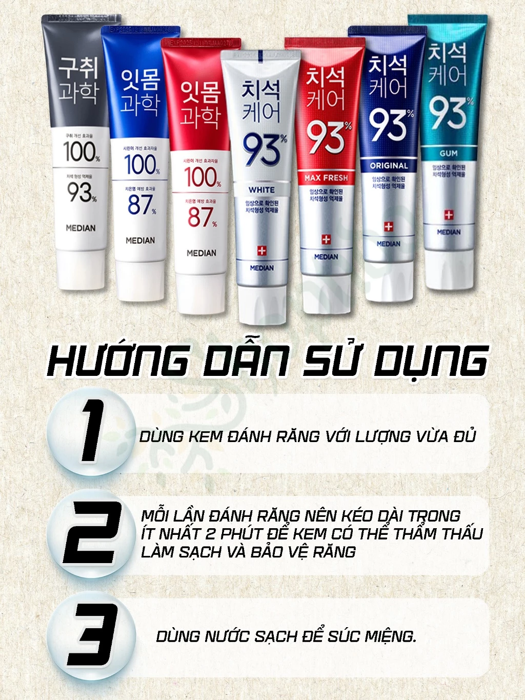 Kem đánh răng Hàn Quốc trắng răng MEDIAN DENTAL IQ 93% 120g sáng bóng NCC Shoptido - 4