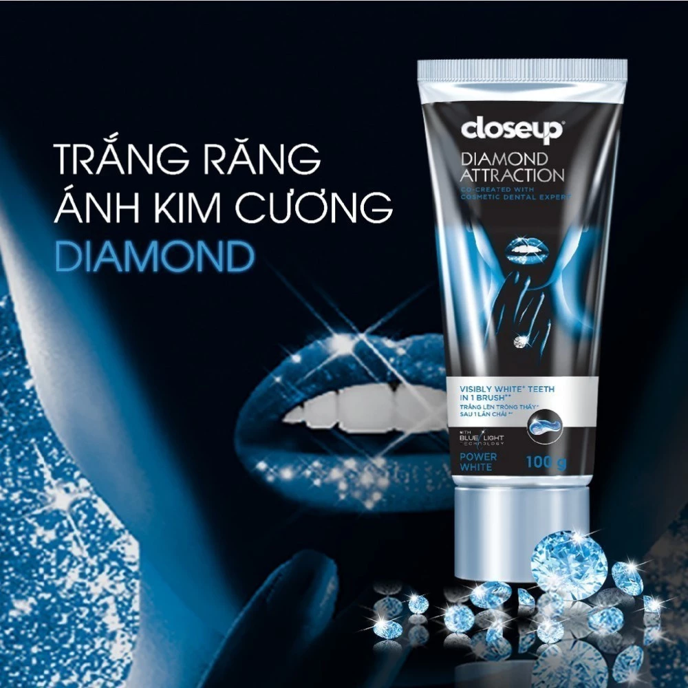 Kem Đánh Răng Closeup Làm Sáng Răng Kim Cương 100Gr - 2