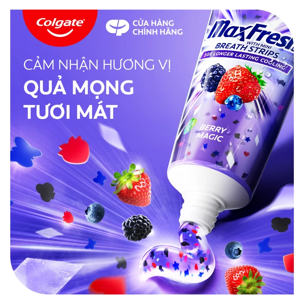 Kem đánh răng Colgate MaxFresh Hương nhiệt đới, tinh thể cầu vồng the mát 100g/ tuýp - 2