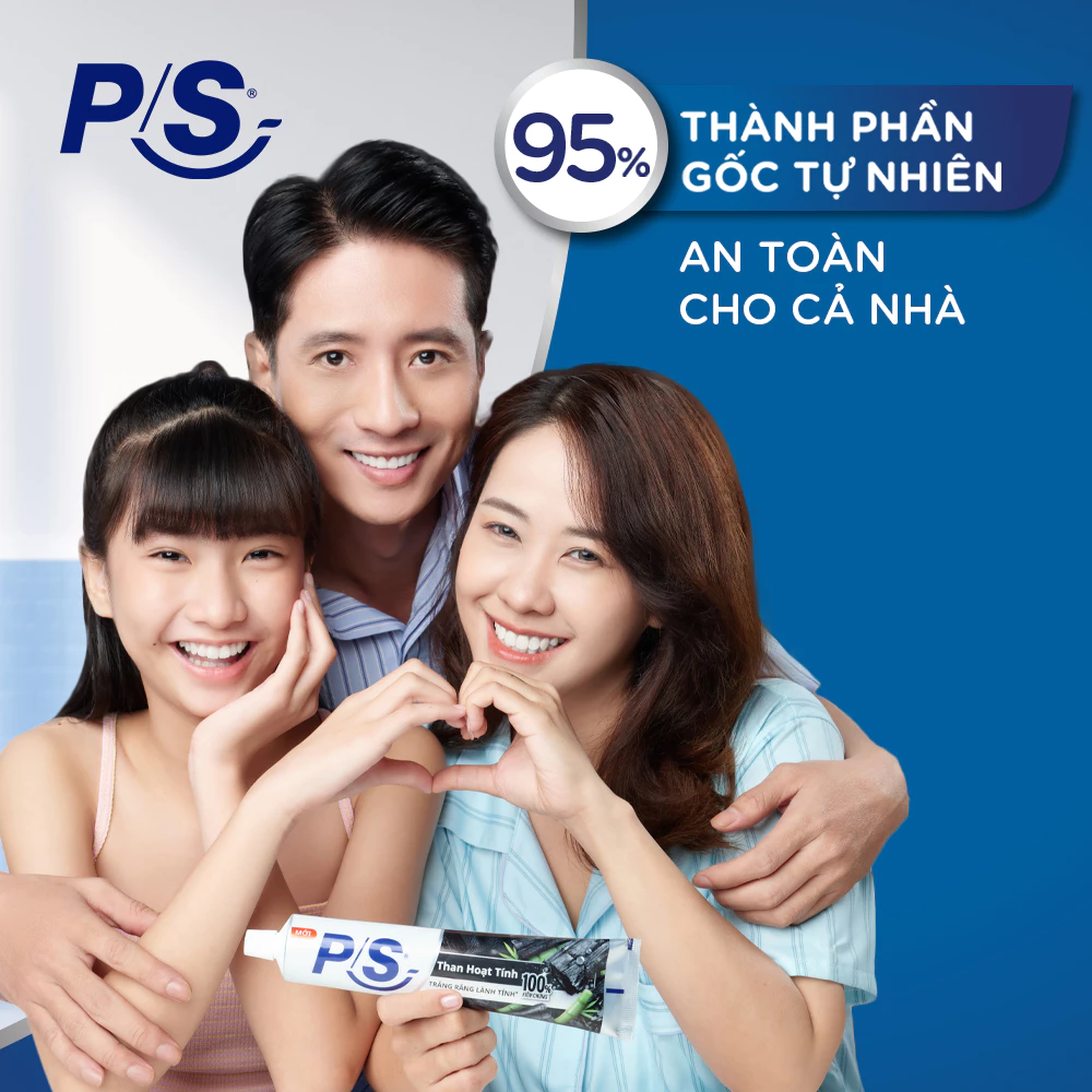 Bộ 3 Kem Đánh Răng P/S Trắng Răng Lành Tính - 100% Kiểm Chứng 230g/ hộp - 6
