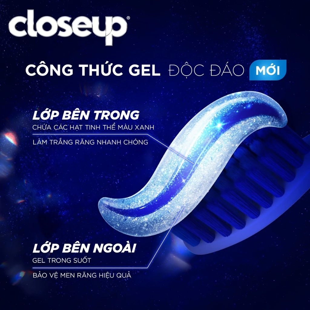 Kem đánh răng Closeup White Now - Trắng Bật Tông 3X TỨC THÌ với Công nghệ Ánh Sáng Xanh 100g - 4