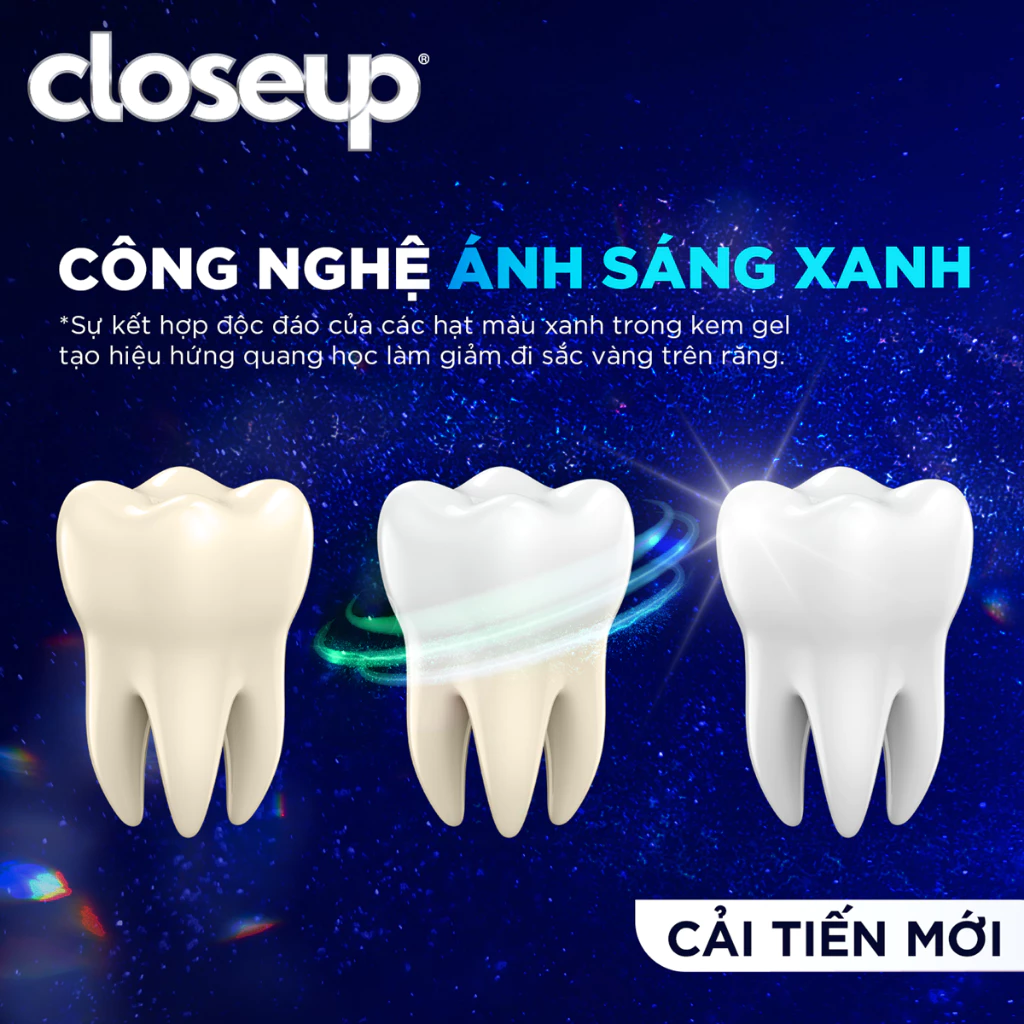 Kem đánh răng Closeup White Now - Trắng Bật Tông 3X TỨC THÌ với Công nghệ Ánh Sáng Xanh 100g - 6
