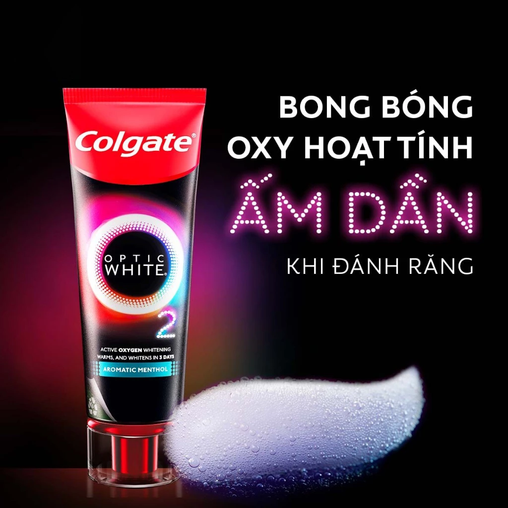 Kem Đánh Răng Colgate Optic White O2 Aromatic Menthol 85g - 2