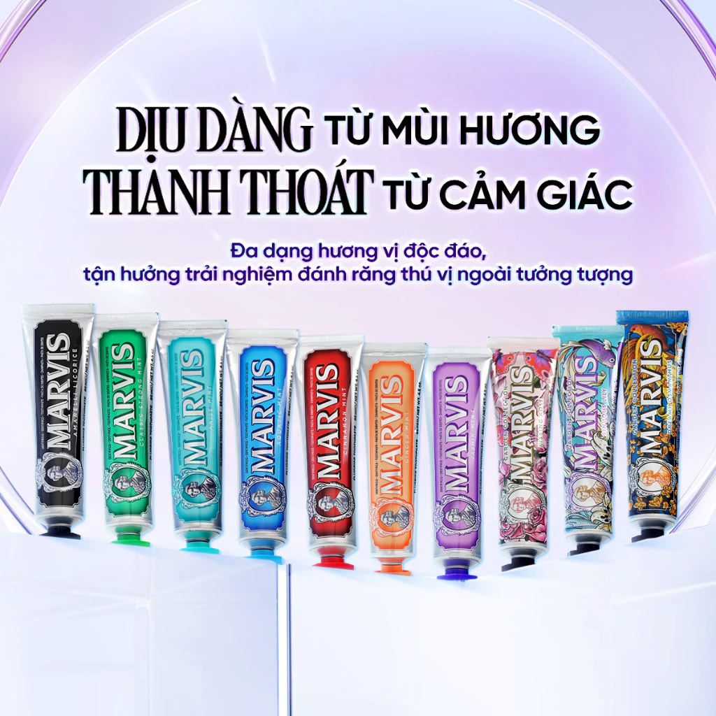 Kem đánh răng Marvis Whitening 85ML - Kem đánh răng Ý làm trắng, giảm mảng bám, bảo vệ răng miệng - 5