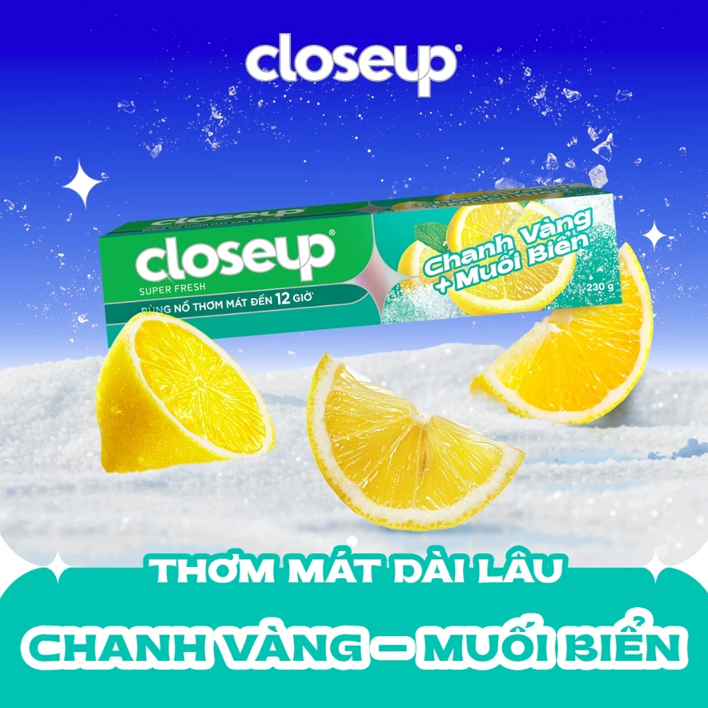 Kem Đánh Răng Closeup Trắng Răng Thơm Mát thành phần Thiên Nhiên 230G - 4