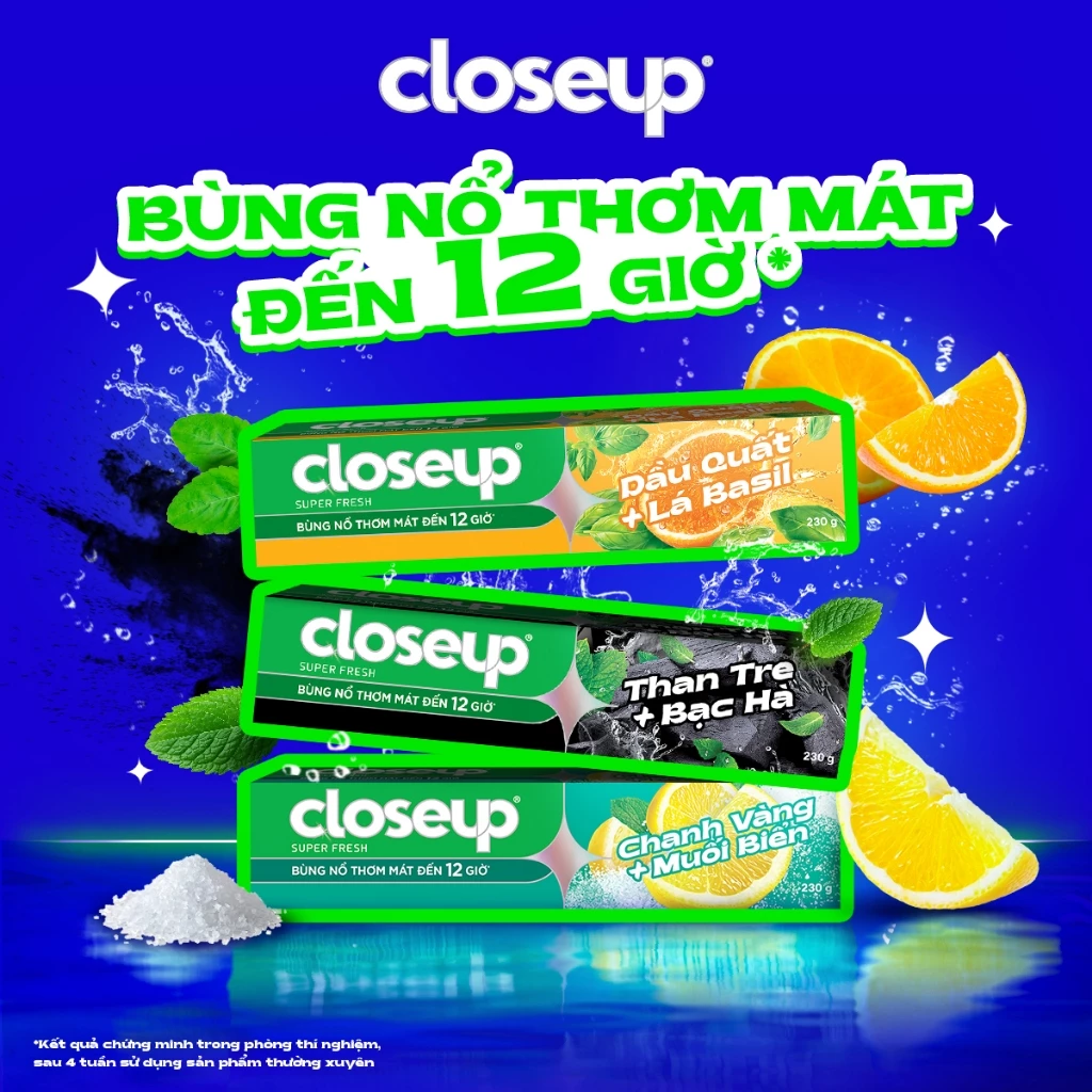 Kem Đánh Răng Closeup Trắng Răng Thơm Mát thành phần Thiên Nhiên 230G - 5