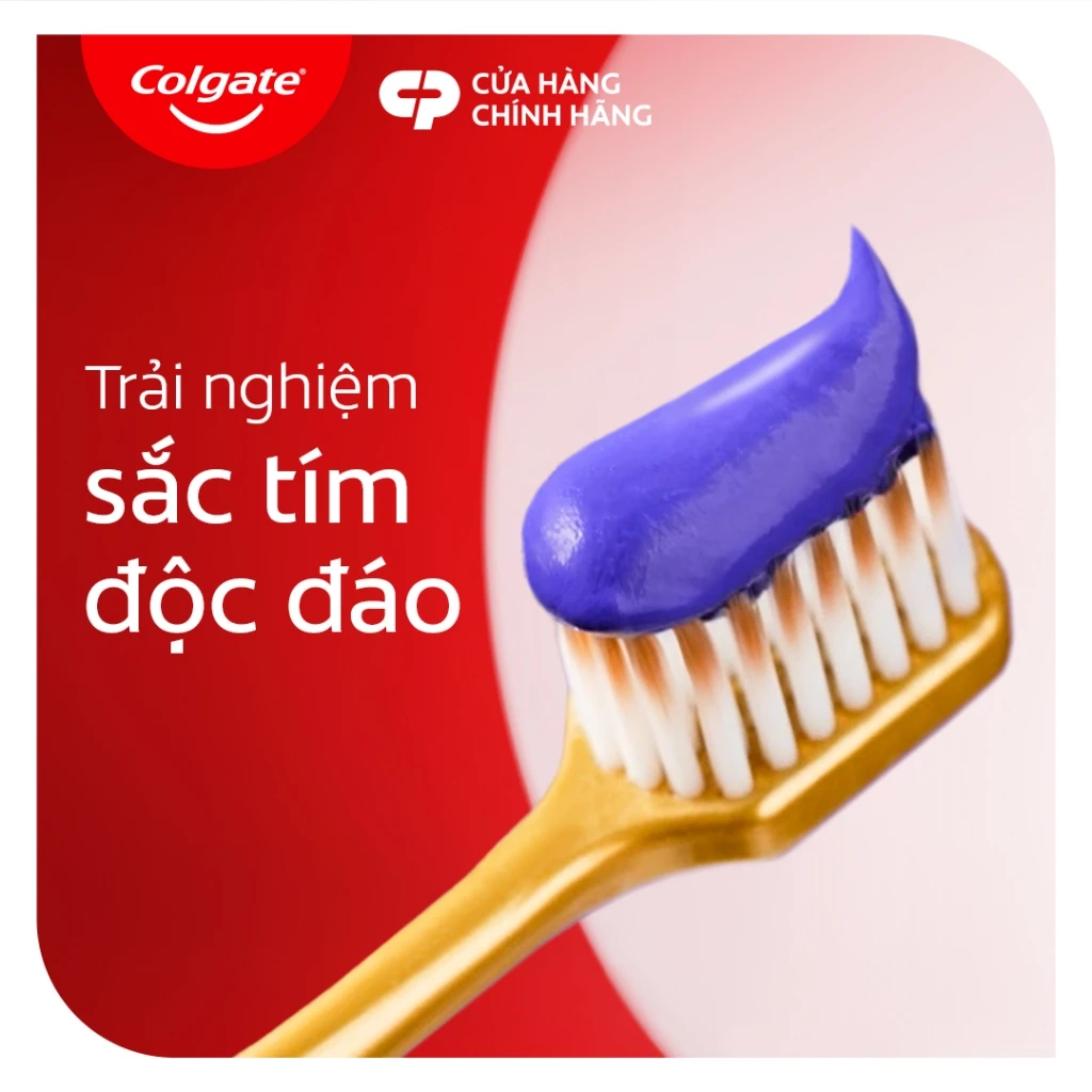 Kem Đánh Răng Colgate trắng răng Optic White Purple 100g công nghệ sắc tím, trung hòa ố vàng tức thì - 3