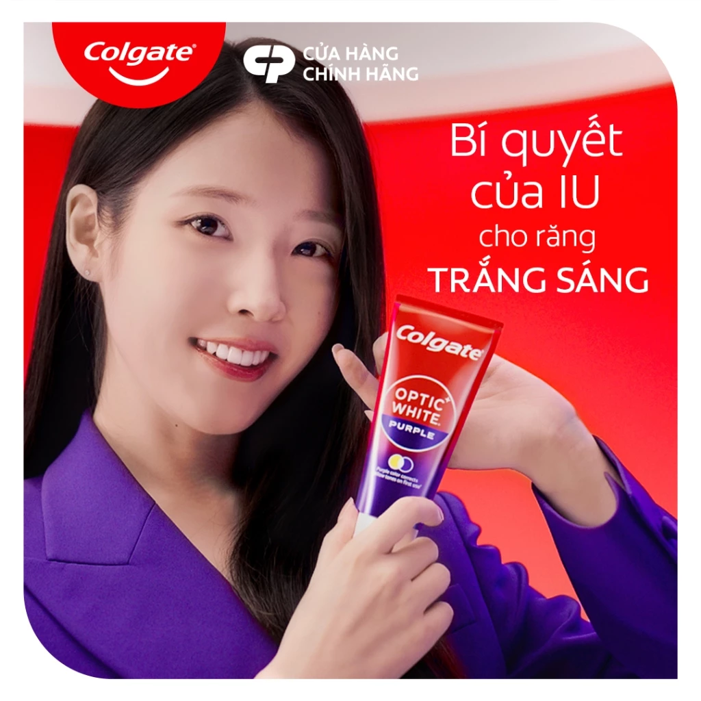 Kem Đánh Răng Colgate trắng răng Optic White Purple 100g công nghệ sắc tím, trung hòa ố vàng tức thì - 6