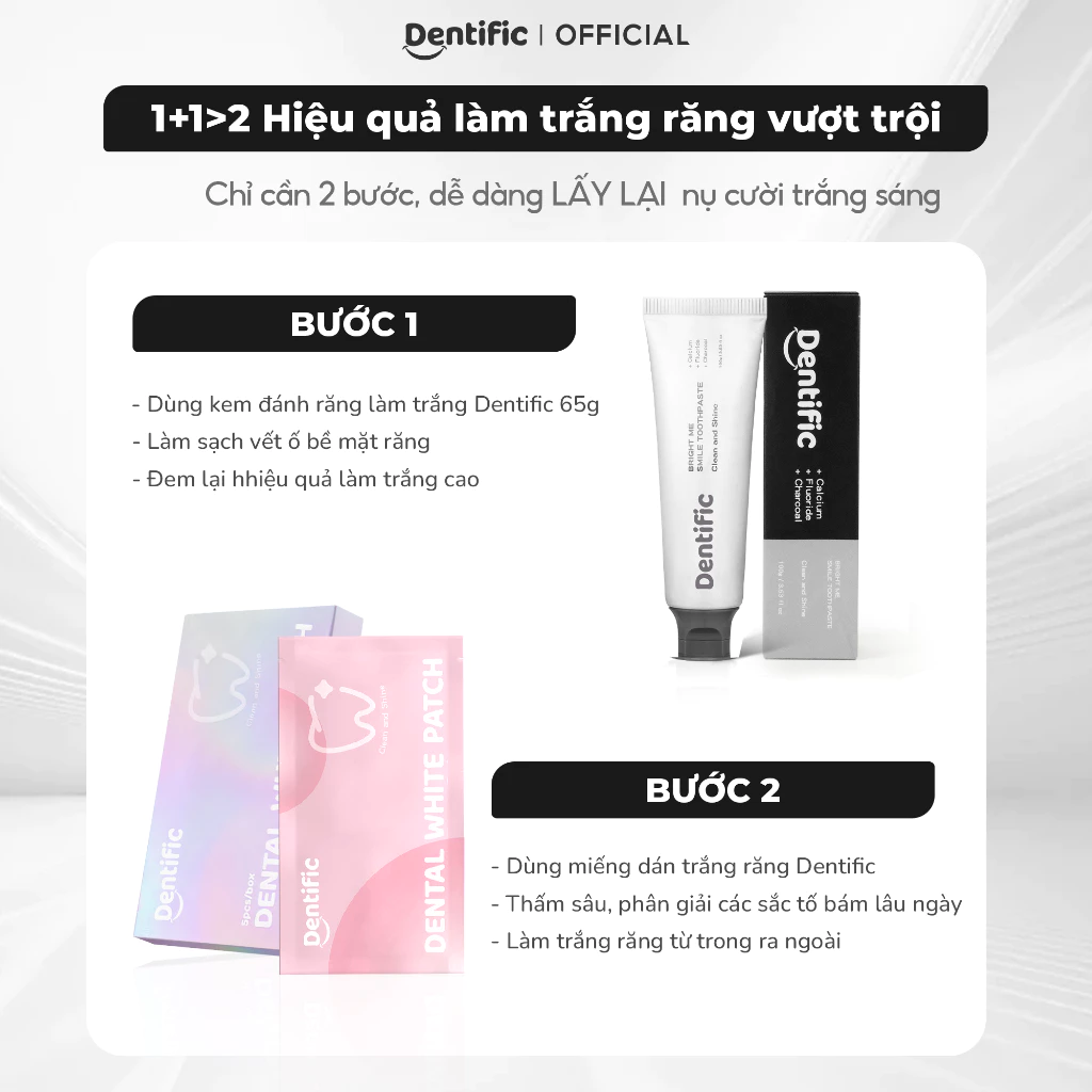 Kem đánh răng Dentific Hỗ trợ làm trắng và làm sạch răng miệng 100g trắng răng - 4