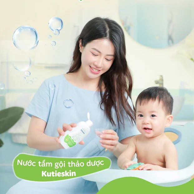 Nước tắm gội thảo dược cho bé Kutieskin 200ml/ 500ml - 2