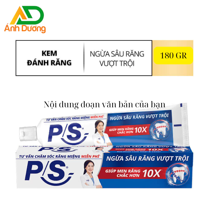 Kem đánh răng PS ngừa sâu răng vượt trội 180gr
