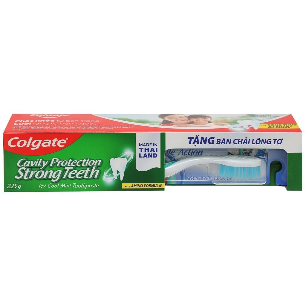 Kem Đánh Răng Ngừa Sâu Răng Colgate 225Gr + Tặng Bàn Chải Đánh Răng - 2