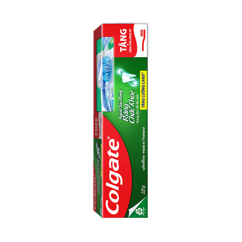 Kem đánh răng Colgate ngừa sâu răng răng chắc khỏe 225g/tuýp - Tặng bàn chải - 4