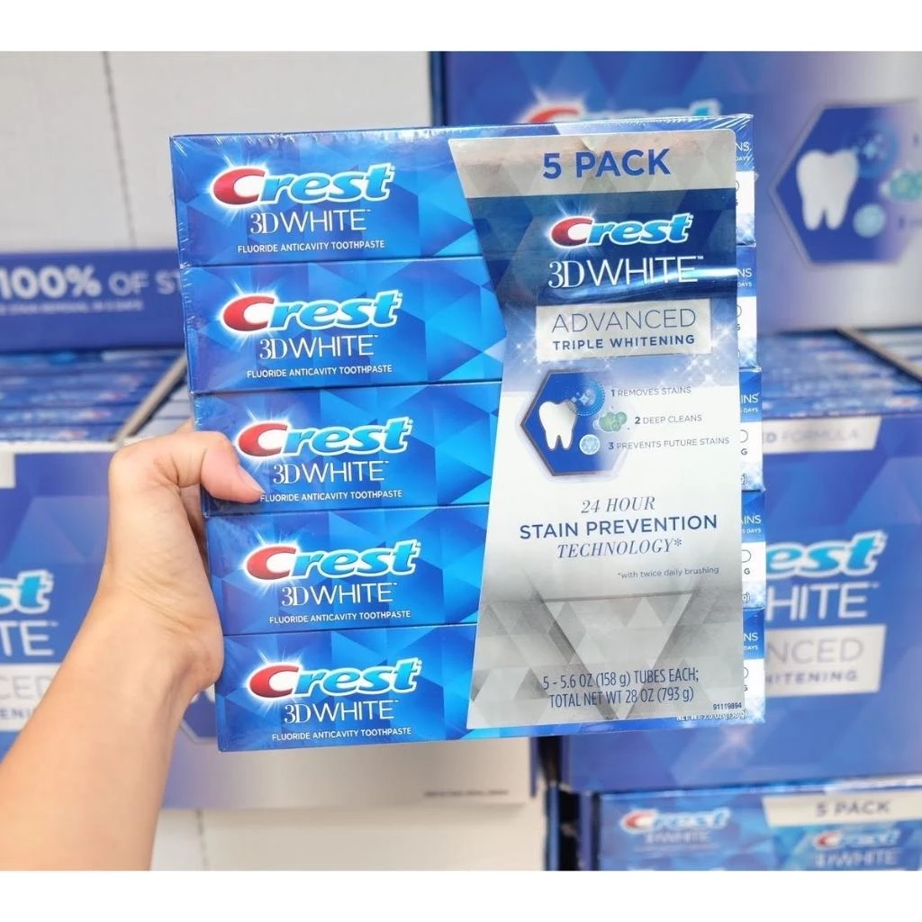 Kem Đánh Răng Siêu Trắng Răng Crest 3D White - Crest Pro Heal - Crest Cavity - Crest Brilliance... Chính Hãng Mỹ