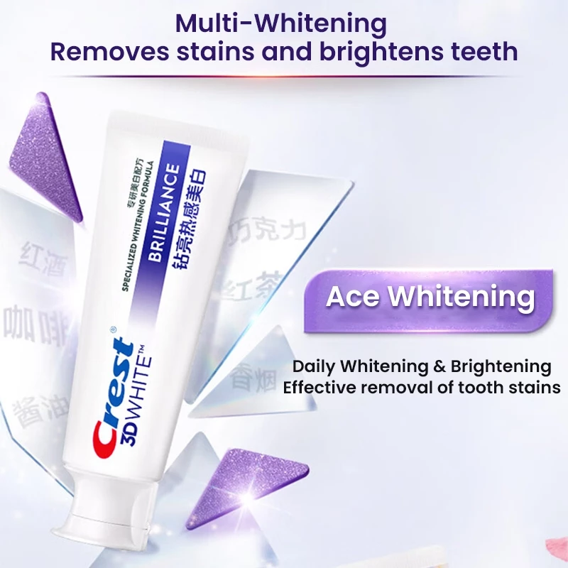 Kem Đánh Răng crest 3D Trắng Gigi crest Kem Đánh Răng Làm Trắng Memutihkan crest 3D Whitens Kem Đánh Răng 90g - 2