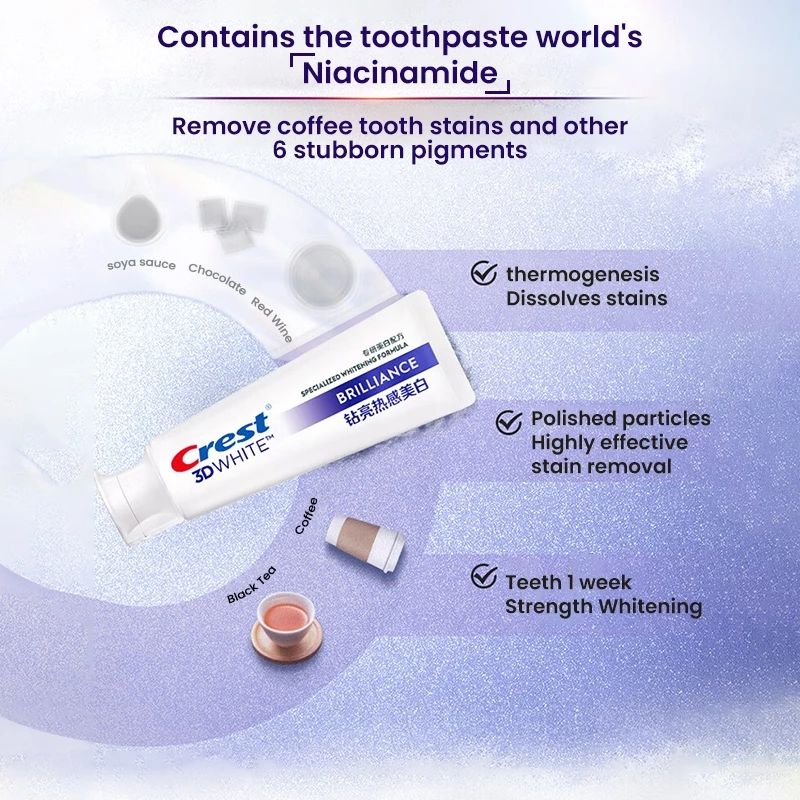 Kem Đánh Răng crest 3D Trắng Gigi crest Kem Đánh Răng Làm Trắng Memutihkan crest 3D Whitens Kem Đánh Răng 90g - 3