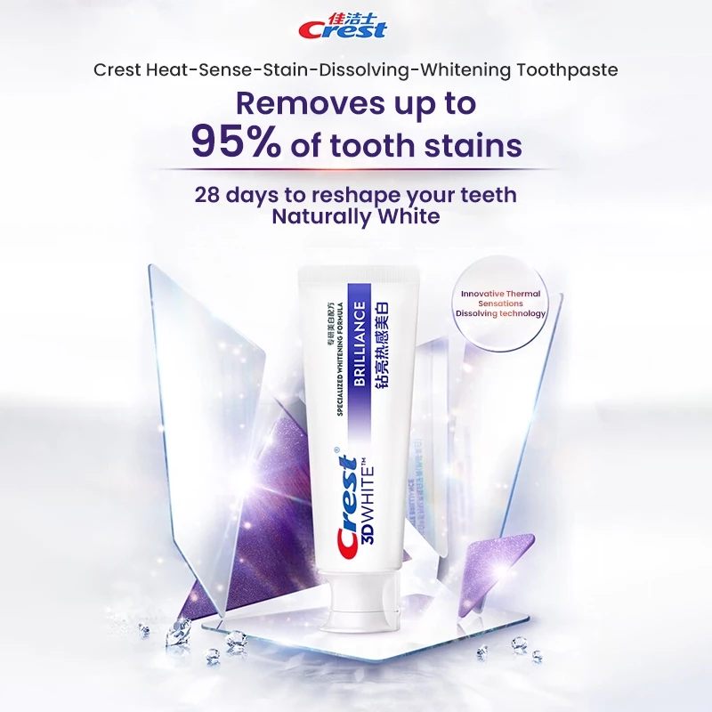 Kem Đánh Răng crest 3D Trắng Gigi crest Kem Đánh Răng Làm Trắng Memutihkan crest 3D Whitens Kem Đánh Răng 90g - 4