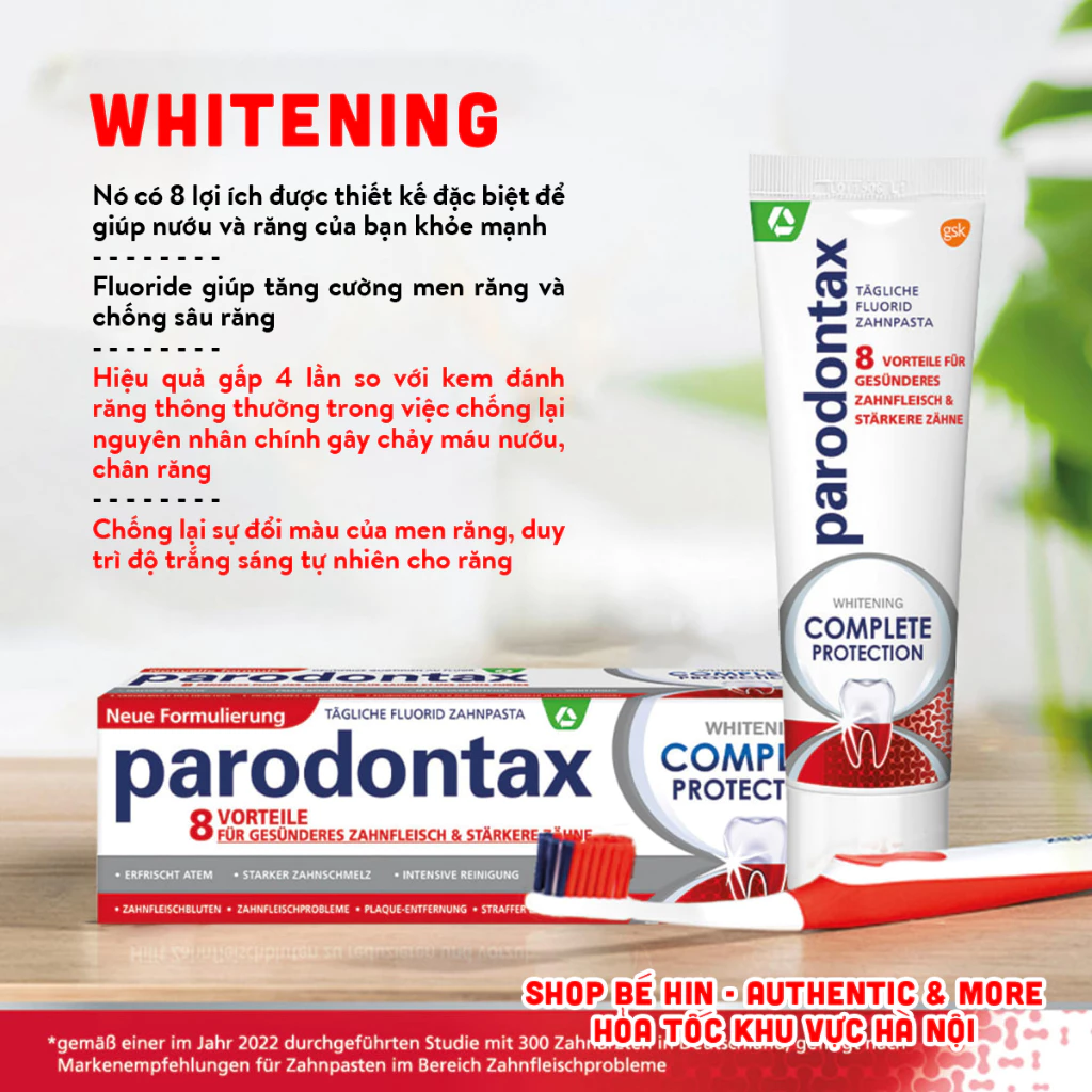 Kem đánh răng y tế Parodontax Đức chống chảy máu chân răng, sạch mảng bám và ngăn ngừa viêm lợi nướu - 5