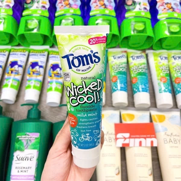 [BILL MỸ AIR] Kem đánh răng dành cho trẻ Tom's of Maine Natural Wicked Cools Mild Mint 144g (Tuýp) - 2