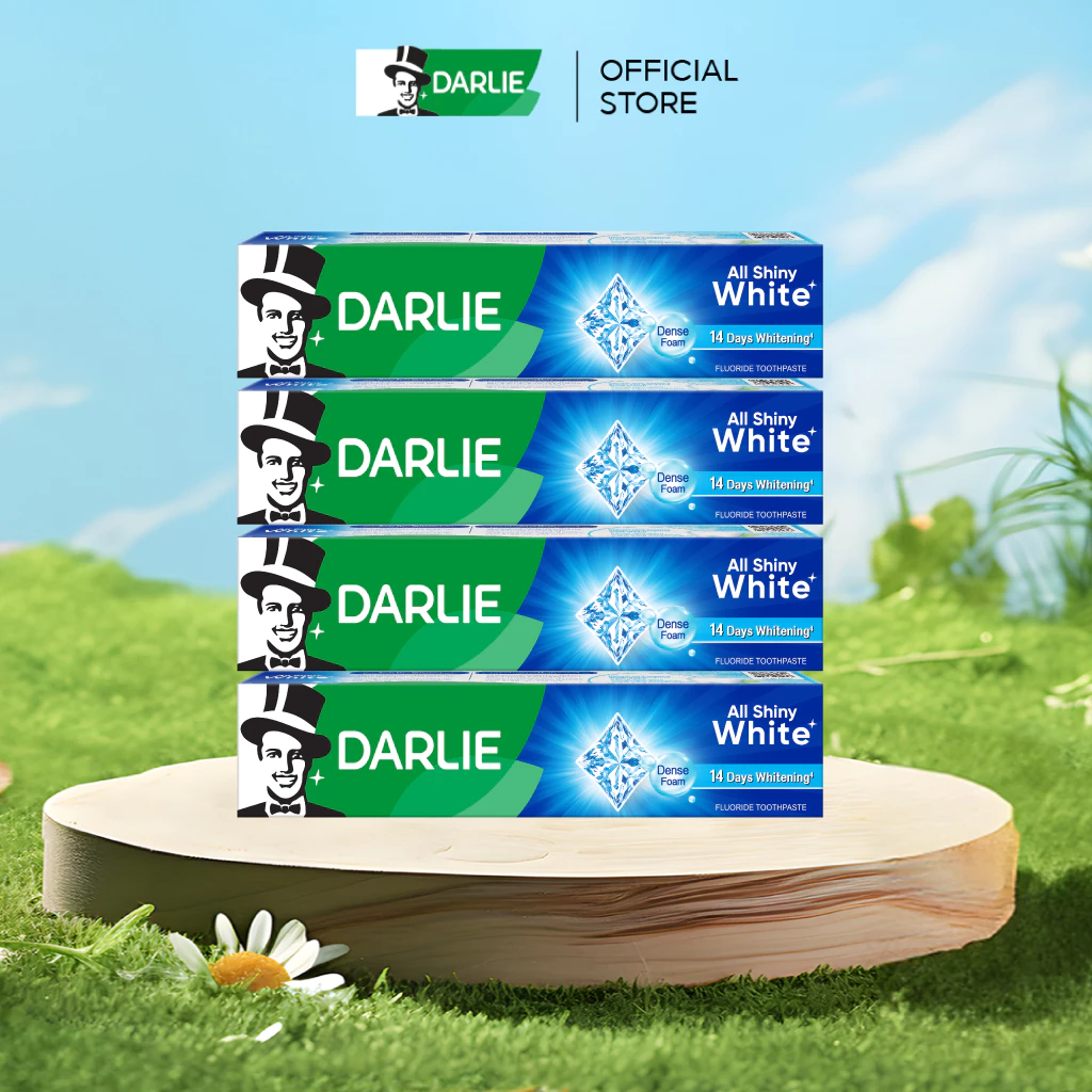 Bộ 4 Kem Đánh Răng Darlie All Shiny White Whitening Ngừa Mảng Bám và Trắng Răng 140g - 2