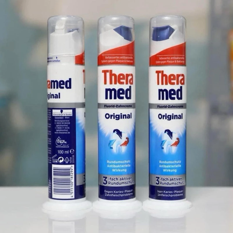 Kem Đánh Răng THERAMED Original 100ml - Ngừa Sâu Răng, Kháng Khuẩn, Hơi Thở Thơm Mát - Nhập Khẩu Đức - 2