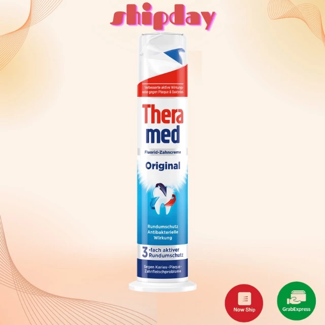 [Tuýp Tròn] Kem Đánh Răng Theramed Dạng Ống 100ml - Bản Đức