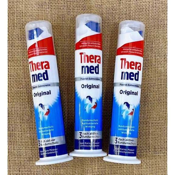 [HÀNG MỚI VỀ] Kem đánh răng Theramed 2in1 Đức Dạng ống tròn và dạng tuýp dẹp 100ml-GREMAN HOUSE - 2