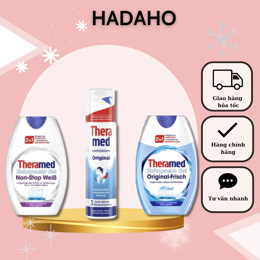 Kem Đánh Răng Theramed 2in1, Kem Đánh Răng Dontodent, Kem Đánh Răng Odol-med 3, Giúp Rắng Chắc Khỏe, Trắng Sáng-Bill Đức