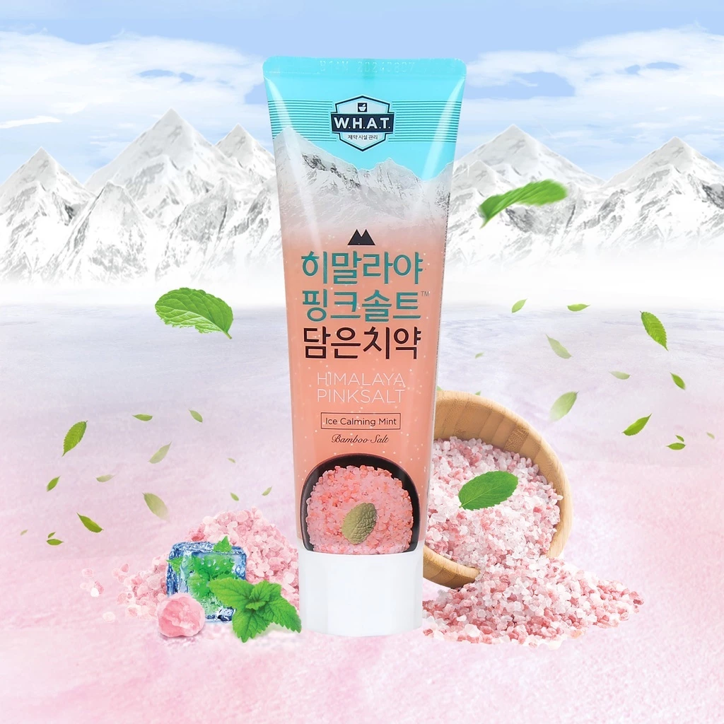 Kem đánh răng bạc hà mát lạnh chứa muối hồng Himalaya và muối tre Bamboo Salt Himalaya PinkSalt Ice Calming Mint 100g - 2