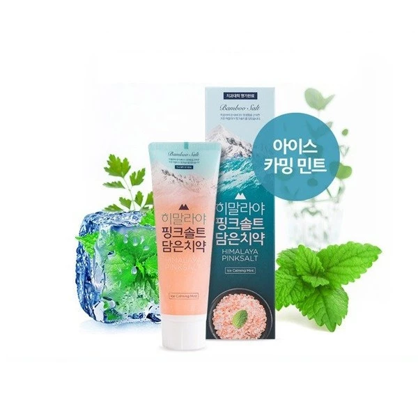Kem đánh răng bạc hà mát lạnh chứa muối hồng Himalaya và muối tre Bamboo Salt Himalaya PinkSalt Ice Calming Mint 100g - 3